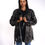 Miniatura: 'The feathered serpent' handpainted Emporio Armani 80s leather jacket