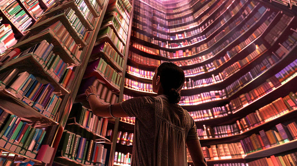 woman looking through an endless supply of resources for dealing with medical emergencies
