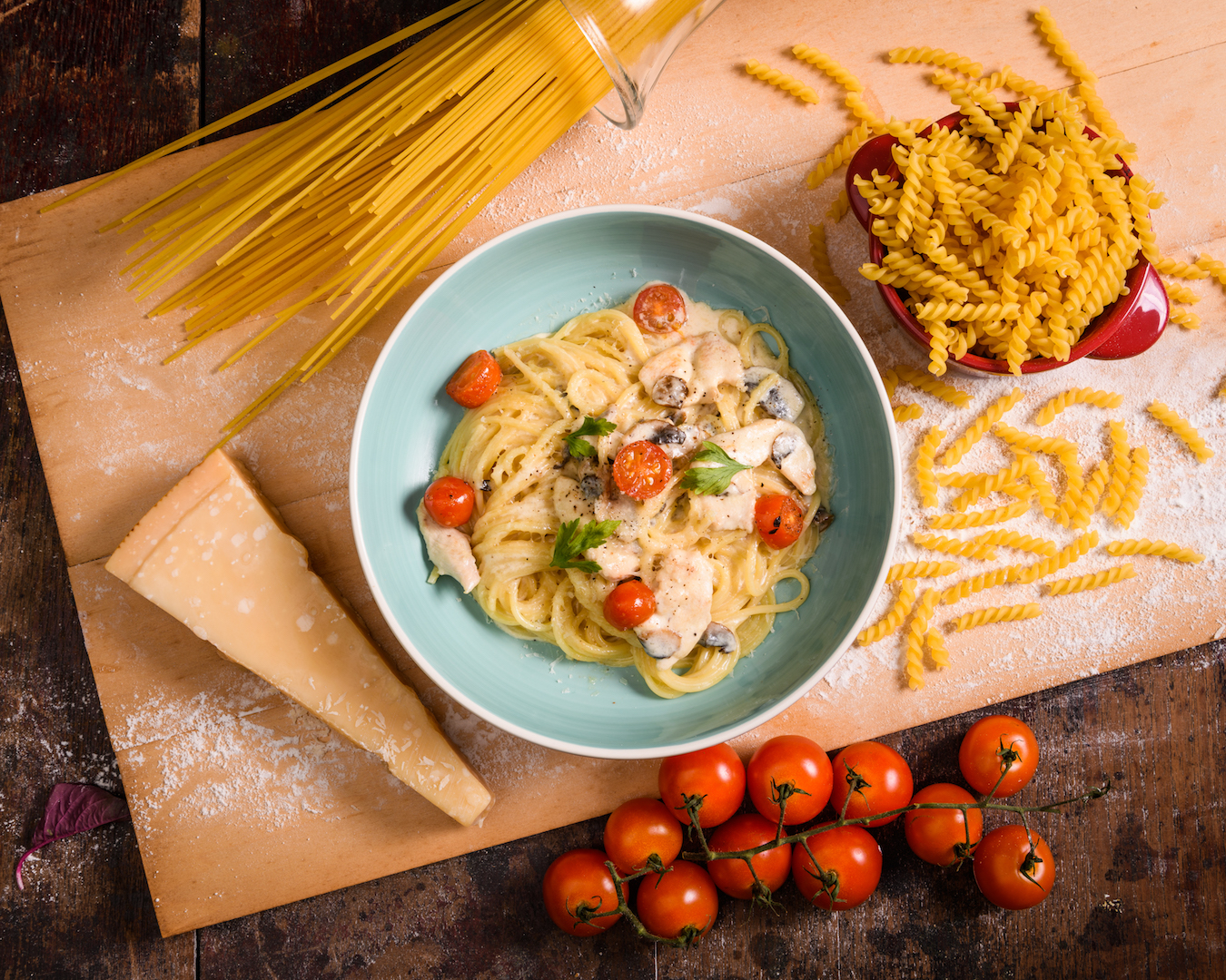 Arranged Food and Objects