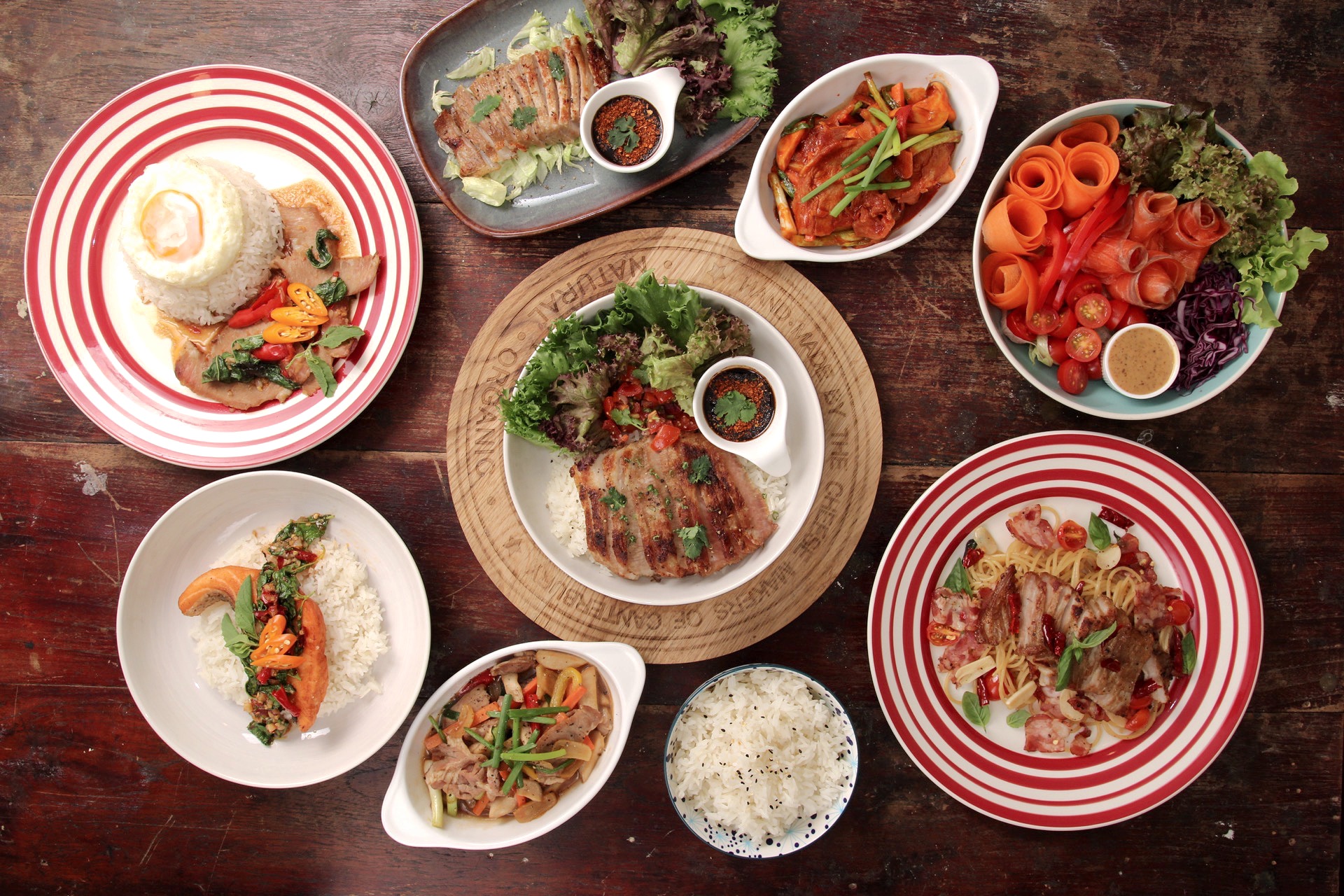 Arranged Food and Objects