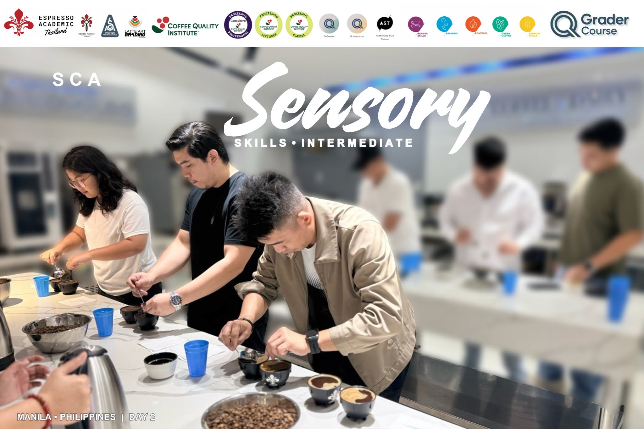SCA Sensory Skills Intermediate class in Manila, Philippines.