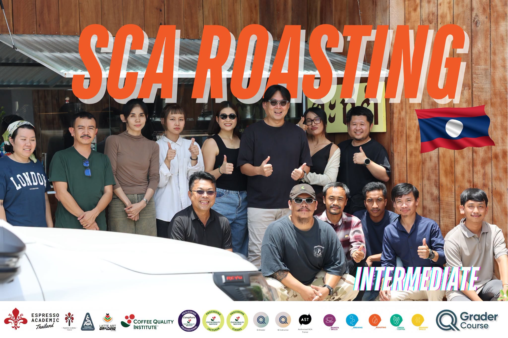 Participants in the OPP Roasting Master Class and SCA Roasting Intermediate in Laos.