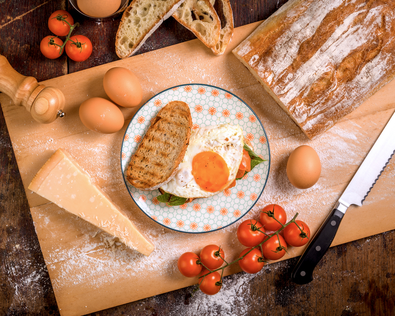 Arranged Food and Objects