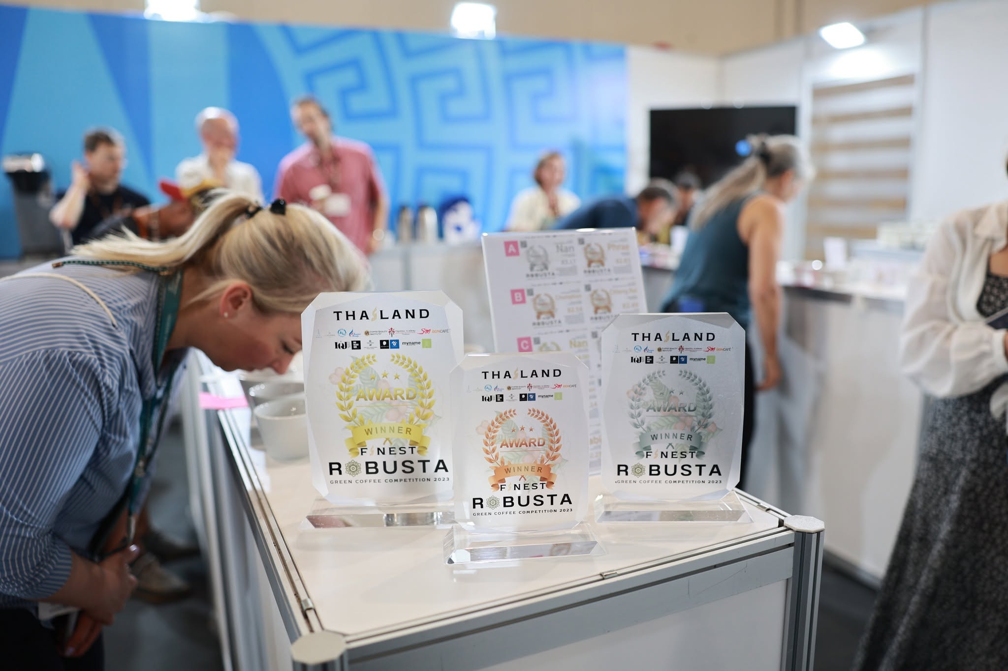 Thai Robusta coffees displayed at World of Coffee Athens 2023