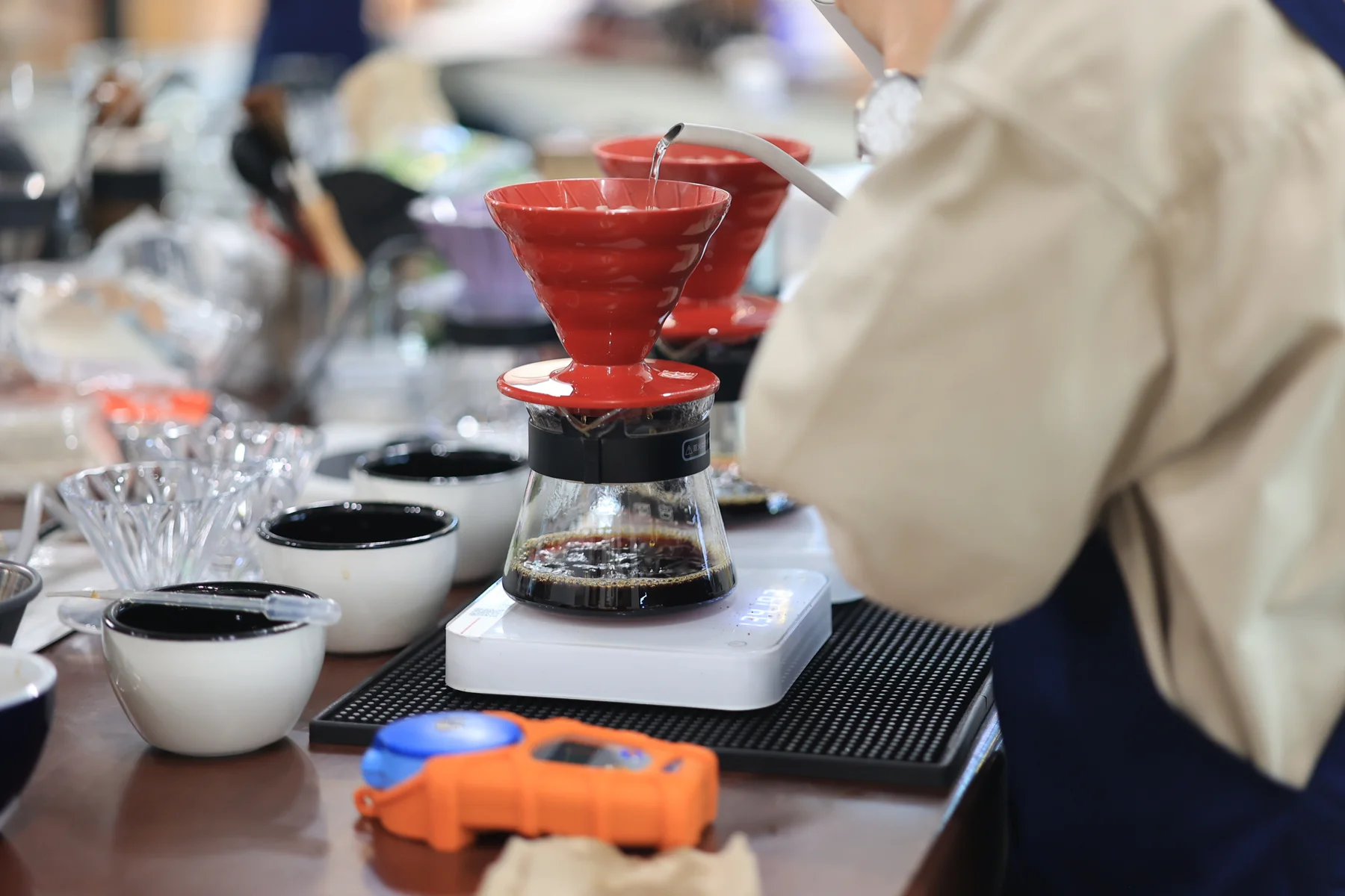 Hands-on pour-over brewing practice
