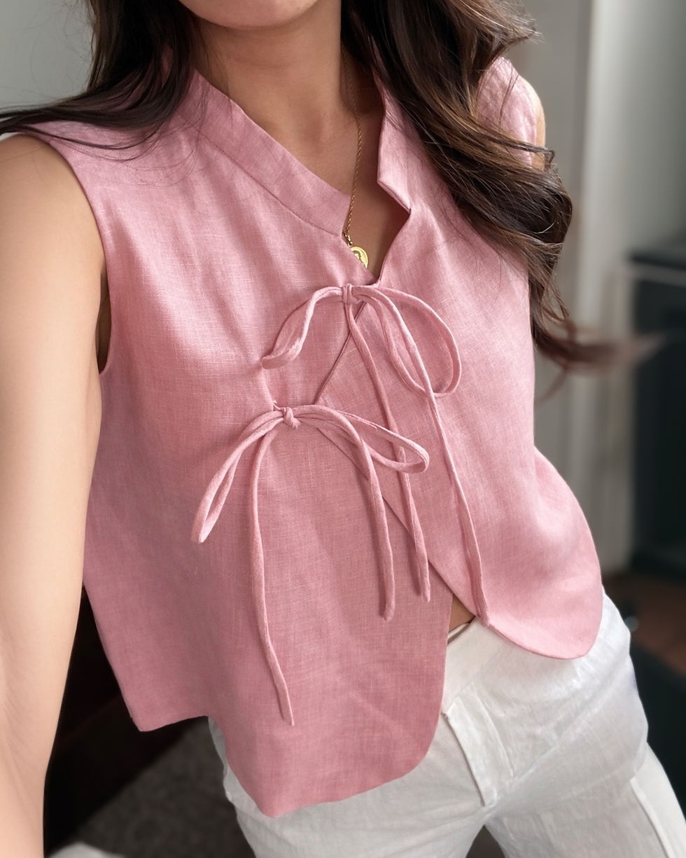 Thumbnail: Charlene Pure Linen Top