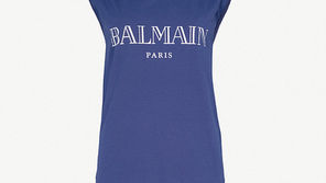 Balmain Logo Print Top