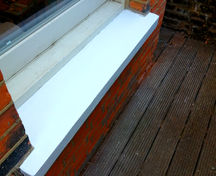 Window painting, exterior works on a London house