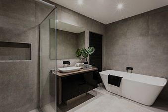 modern bathroom renovated