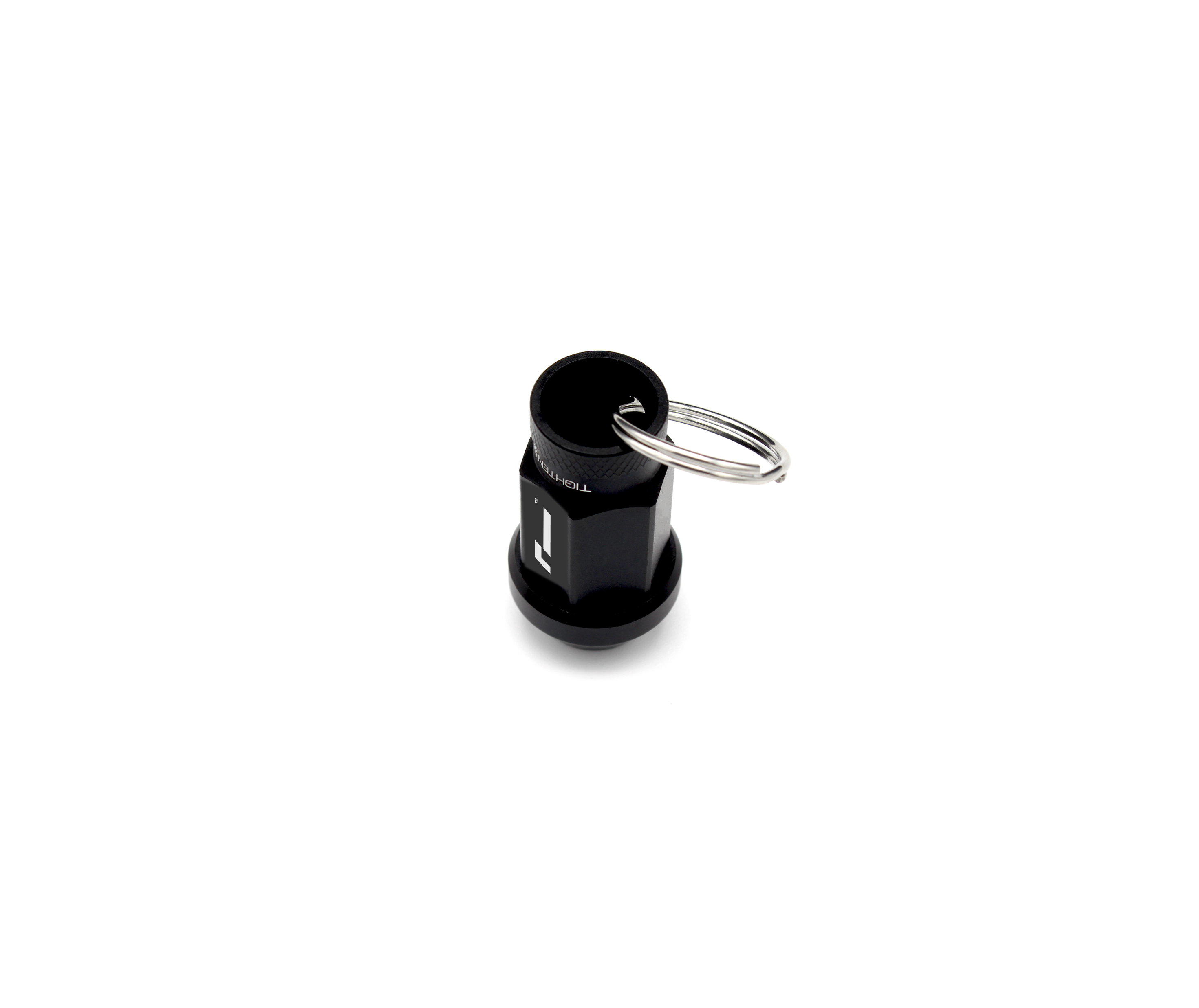 Black anodised RacingLine wheel nut keyring