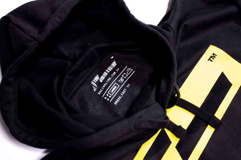 BLACK HOODIE, ACID LOGO