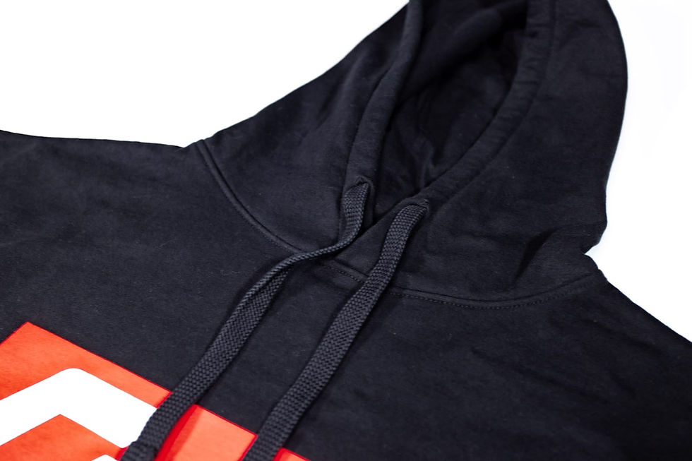 Thumbnail: Black Hoodie, Red Logo