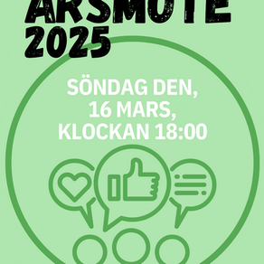 Årsmöte 2025, 16/3 kl18:00