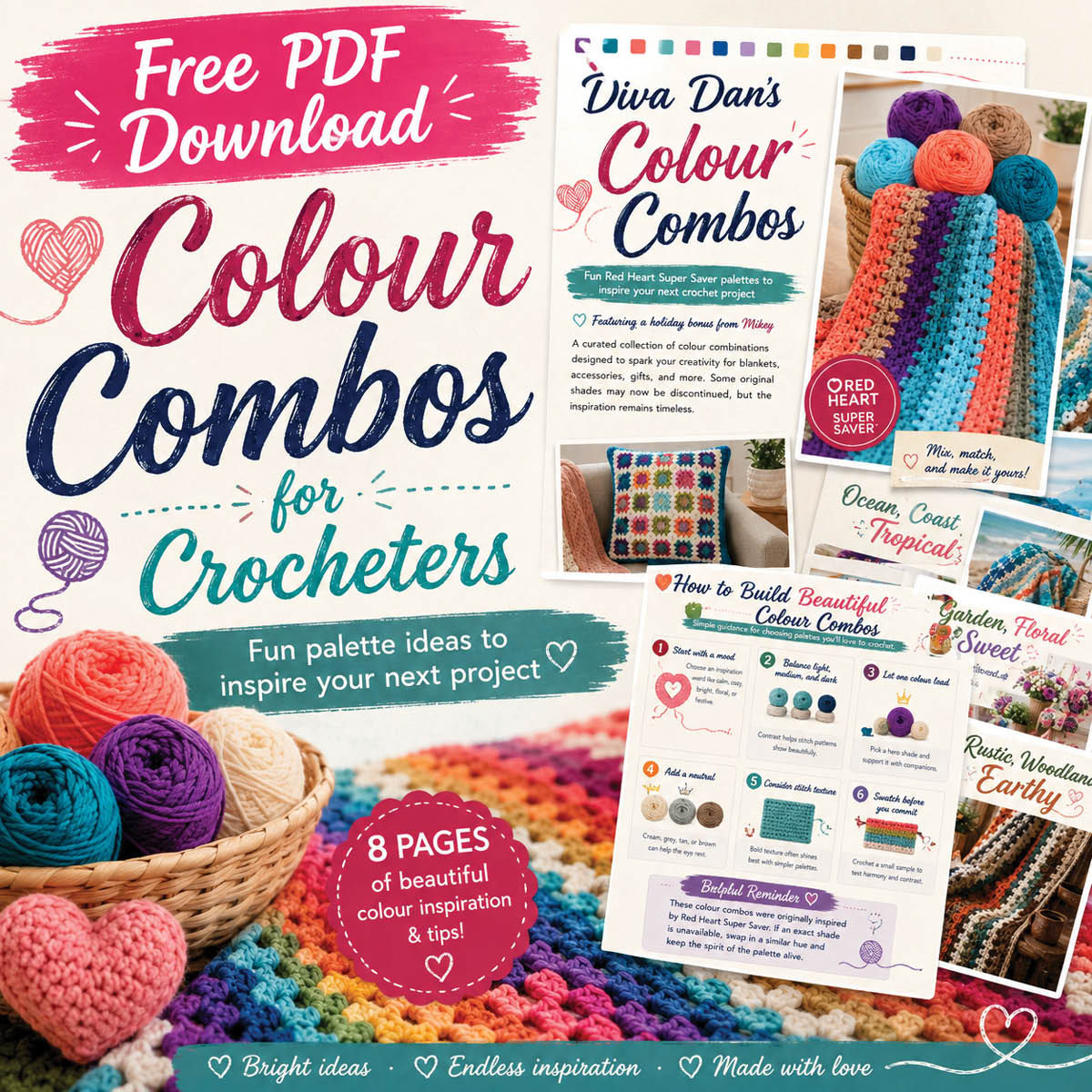 Red Heart Super Saver Colour Combinations