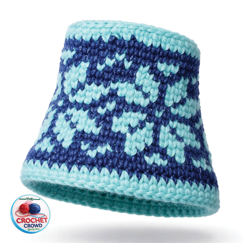 Crochet Thick Cowl with Snowflake Pattern on the Design