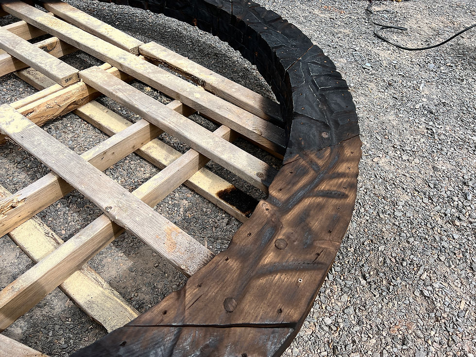 Thumbnail: sanding of wood moongate