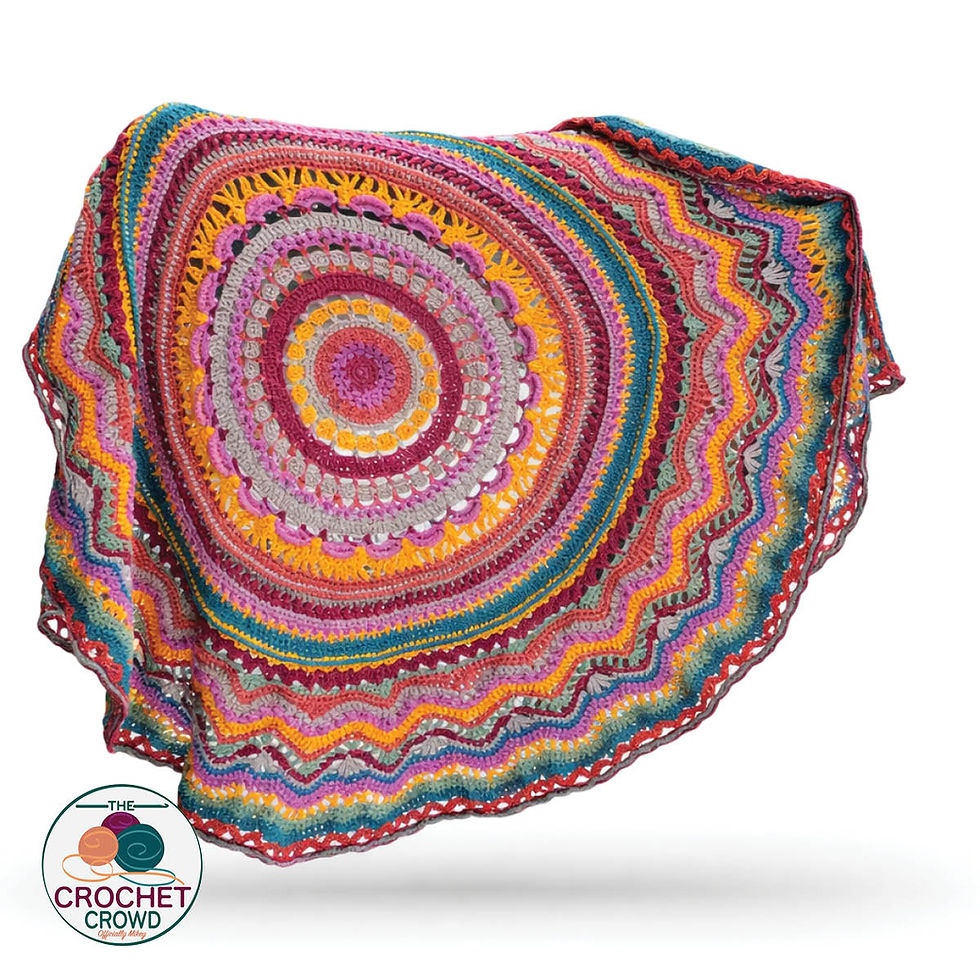 Mandala Crochet Blanket in Bernat Maker Yarn designed by Michael Sellick from The Crochet Crowd