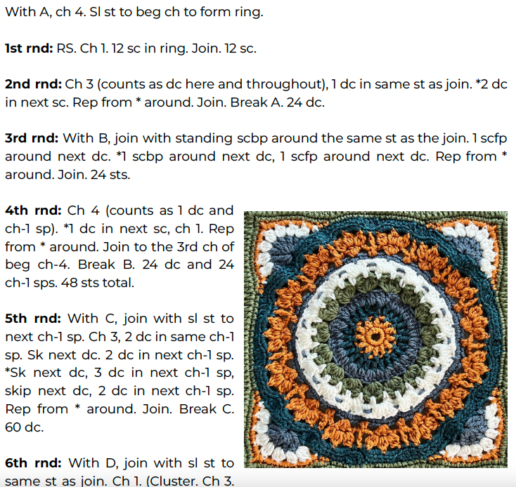 Example of written instructions by Michael Sellick