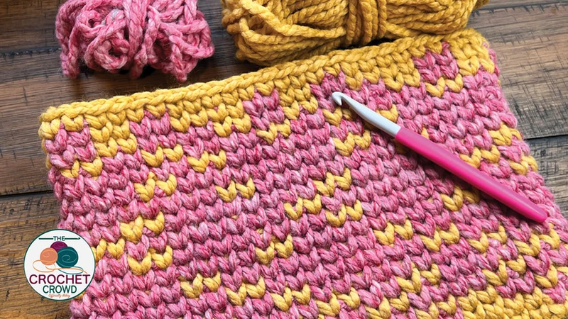 Crochet Fair Isle Stitching with Crochet Waistcoat Stitch