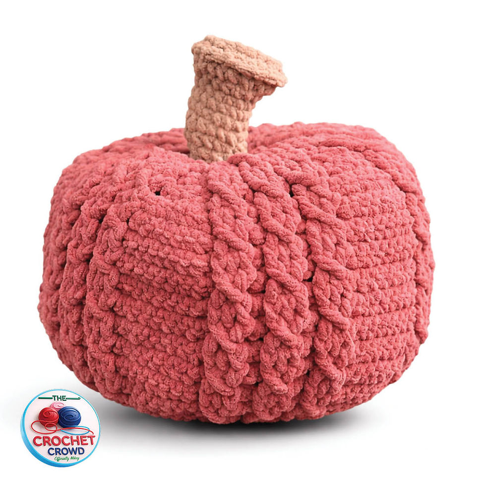 Large orange rust colour crochet pumpkin with texture. Oversized for home decor.