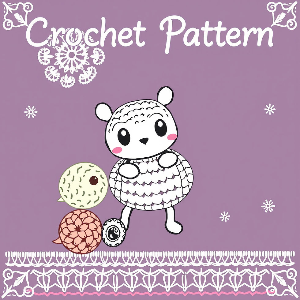 Crochet Lamb Illustration