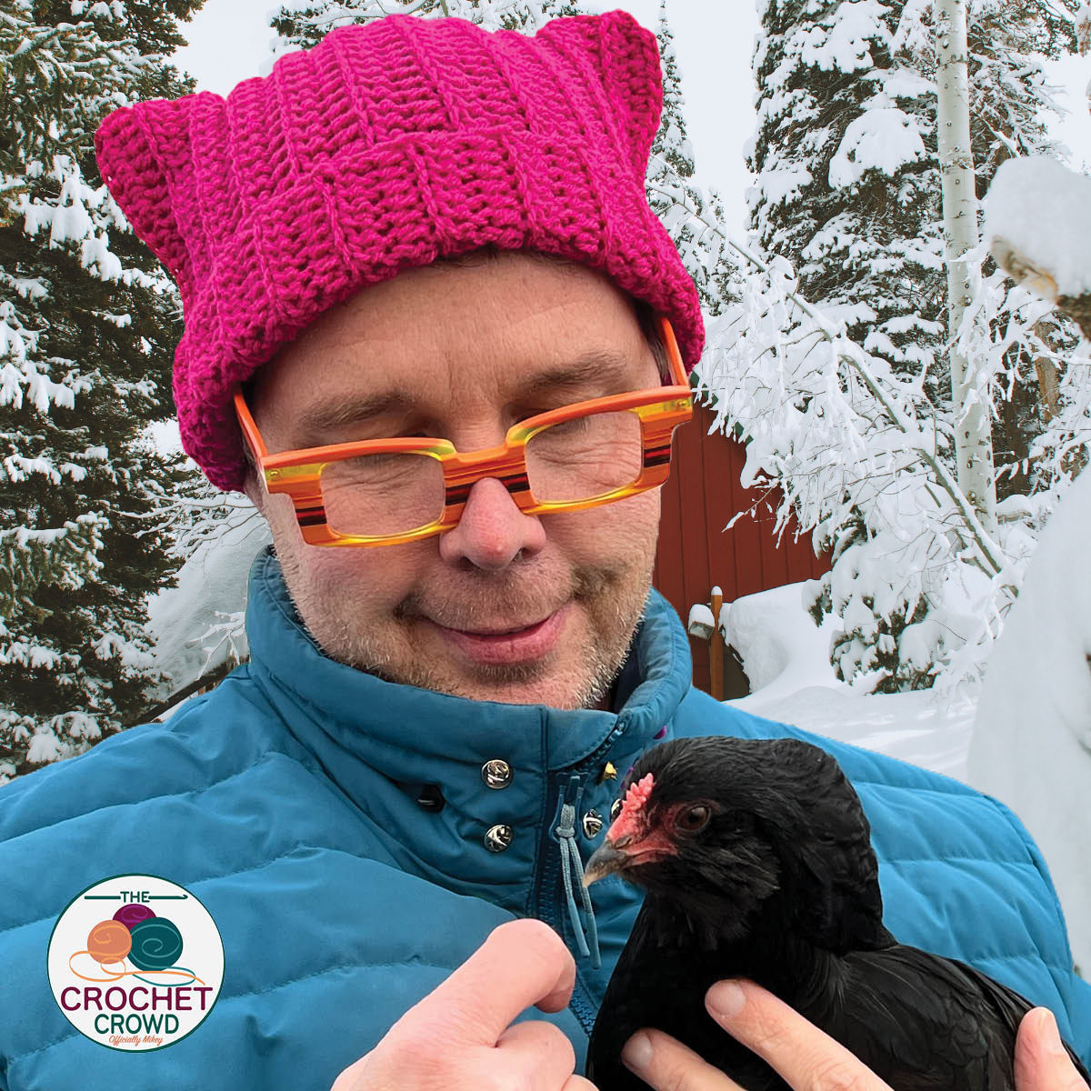 Crochet Shocking Pink Cat Ears Adult Hat Pattern