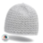 12 months to 18 months v-st crochet hat pattern in gray.