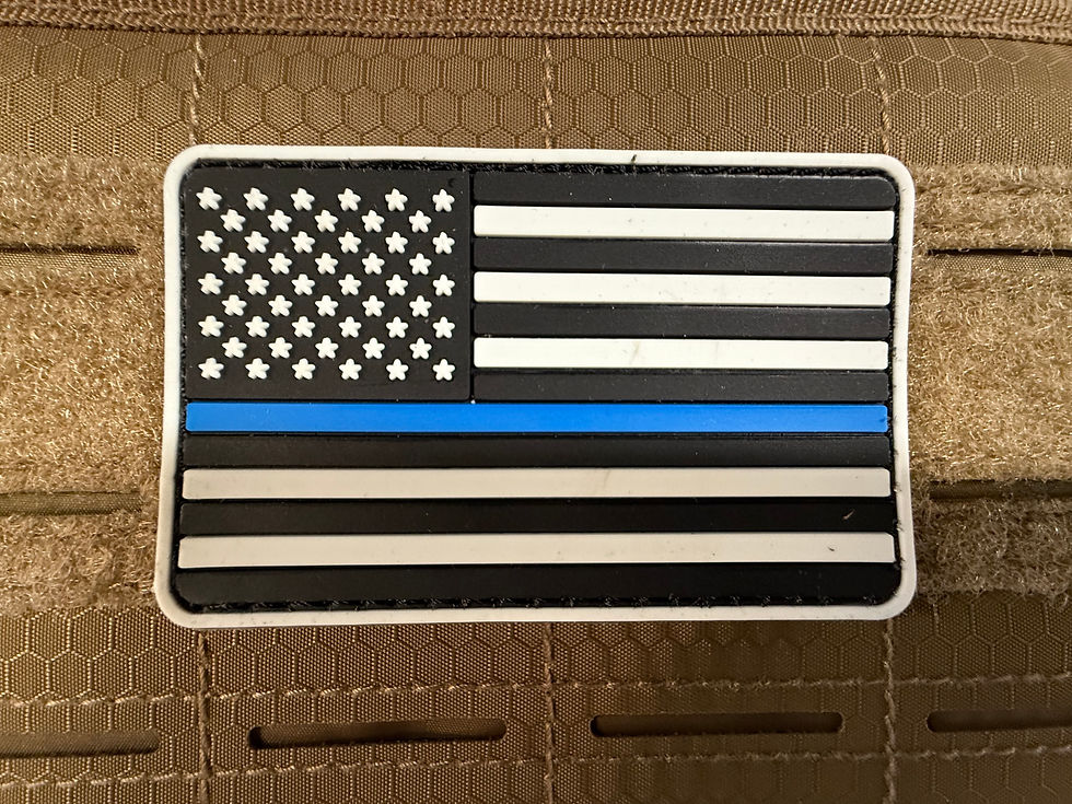 Thin Blue Line 3D PVC Patch