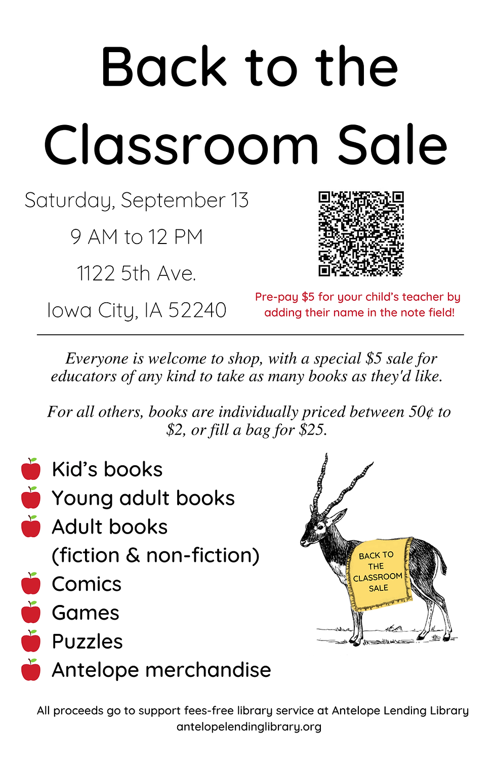 Pre-paid Teachers Back to the Classroom Sale Flyer (1)