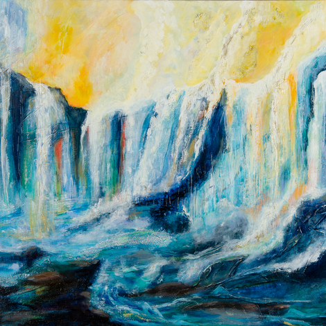 Glory Falls Oil Painting