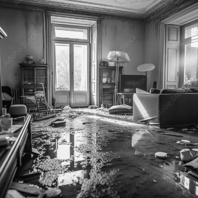 water damage restoration technician