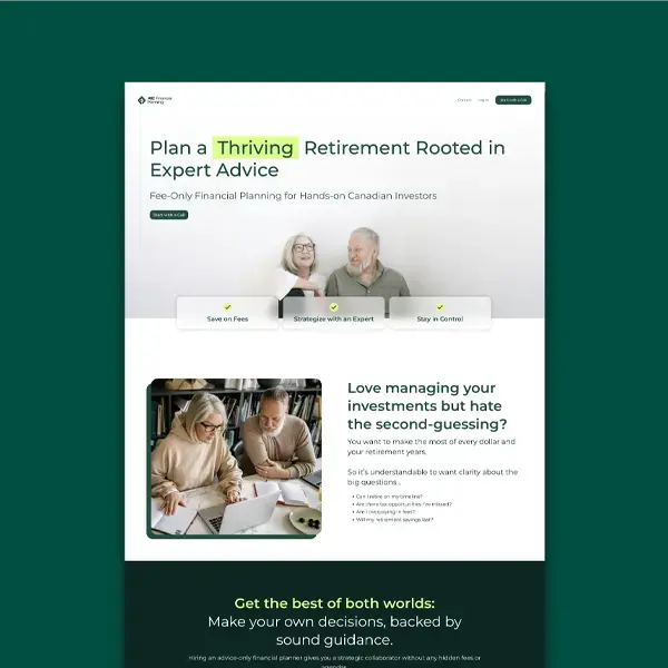 Custom wix website design for certified financial planne