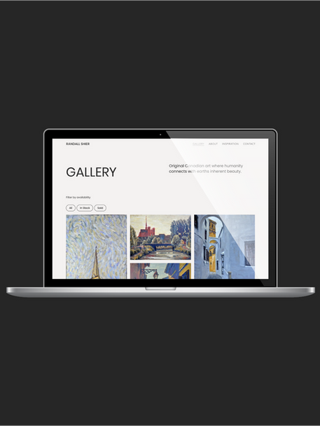 custom artist portfolio website design