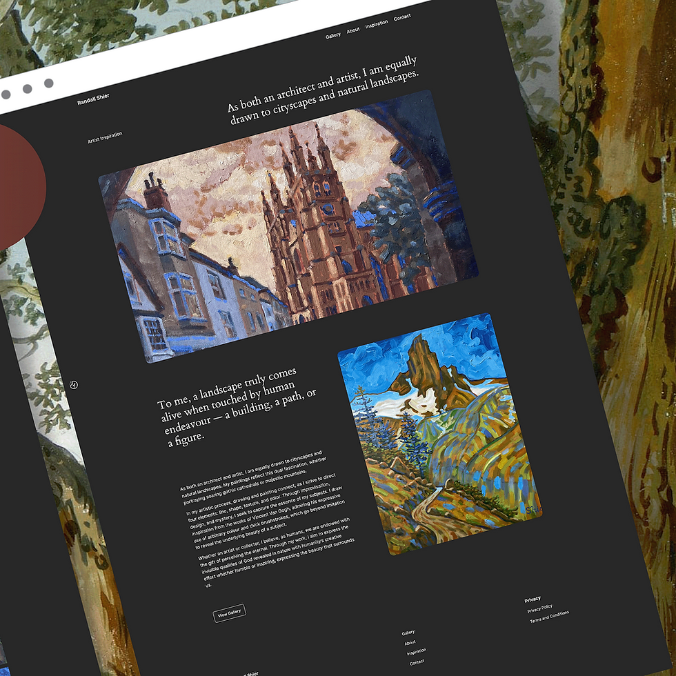 close up of new website