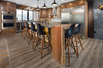 luxury custom kitchen for a log home or chateau