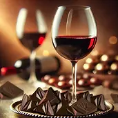 Noche de maridaje de vino & chocolate