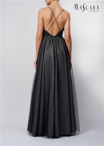 open lace back dress Mascara emerald green prom dress Ballgown MC12306  Deja Elite Boutique