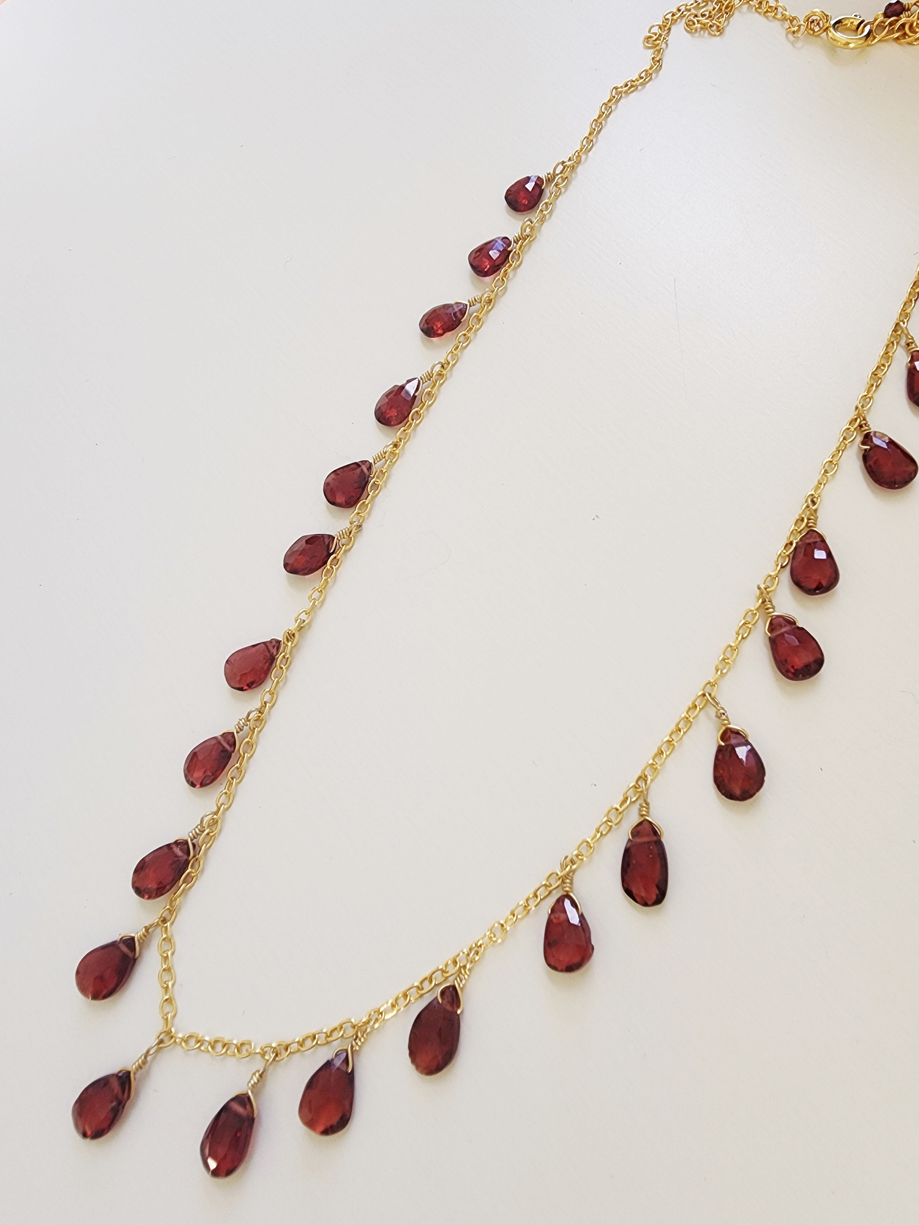 Exquisite Garnet Gemstone Necklace