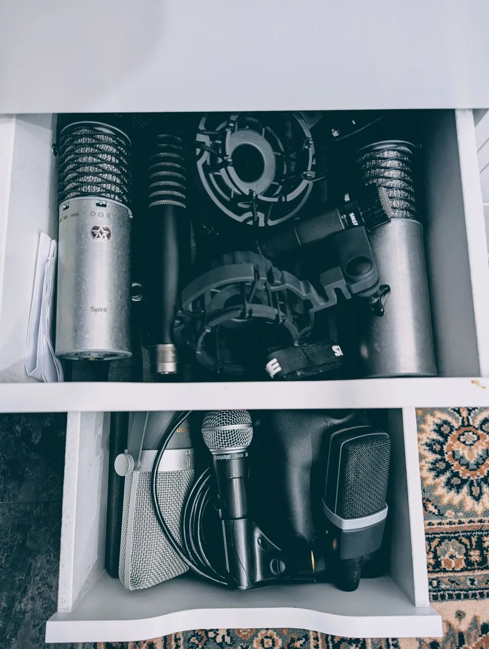 Les microphones du studio