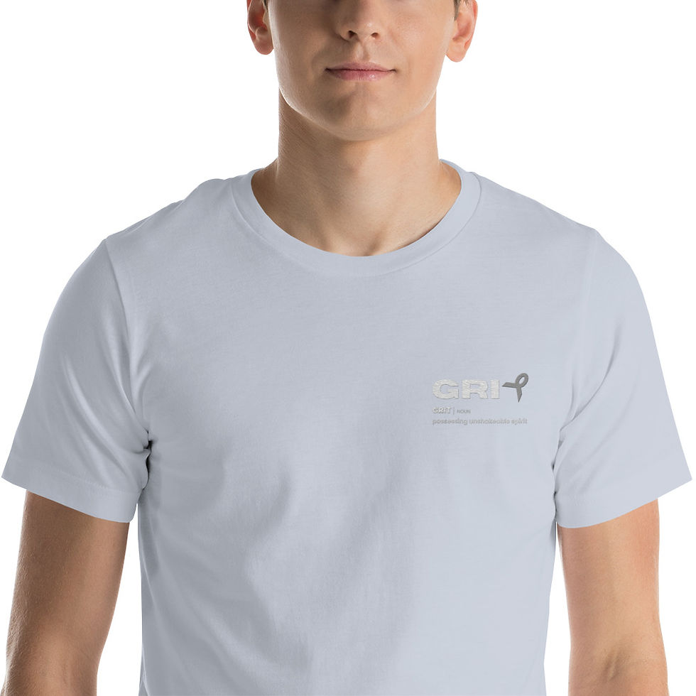 Thumbnail: Unisex T-shirt - Brain Cancer - White Text