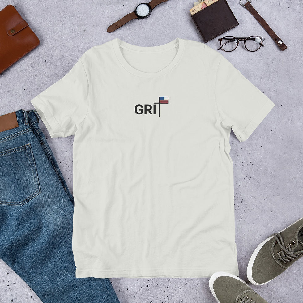 Thumbnail: Unisex T-Shirt - American Grit - Black Text