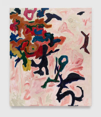 Colorful abstract paintings made by Anne Wehrley Björk.