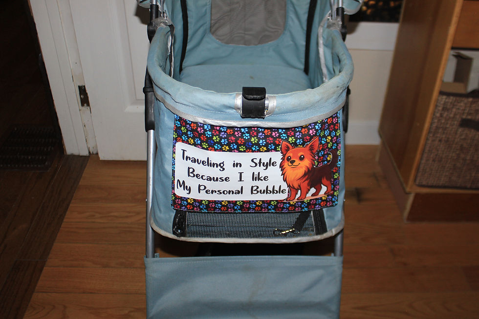 Thumbnail: Fabric Pet Stroller Signs with Heat Transfer Labels