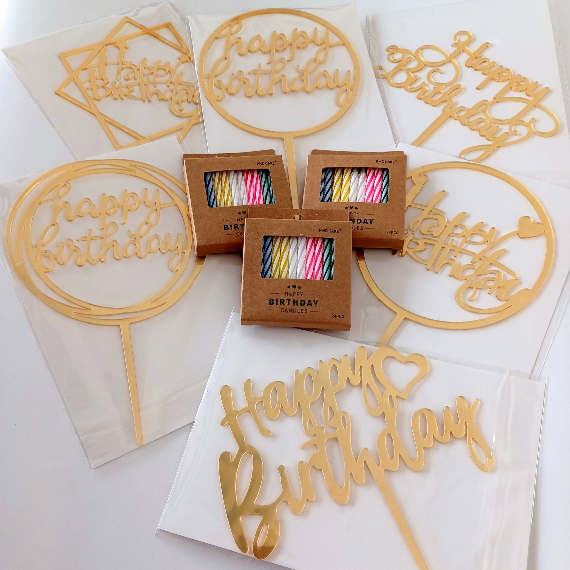 Add on Birthday Candles and Cake Toppers
