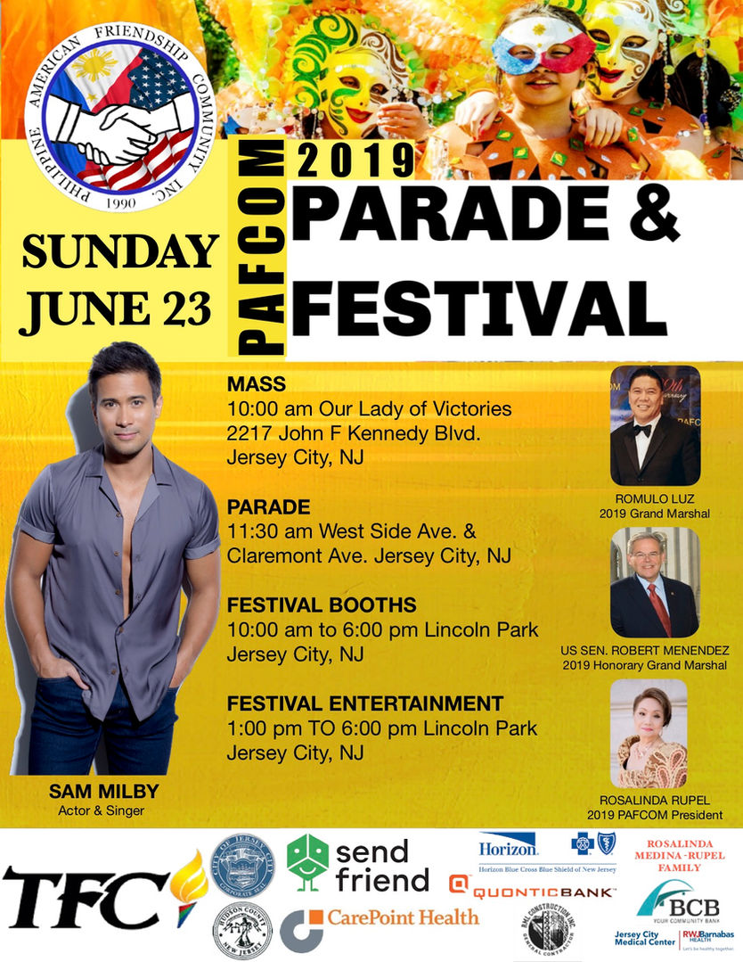 The 29th PAFCOM Friendship Parade and Festival is set Sunday June 23 at Jersey City, NJ in celebrati