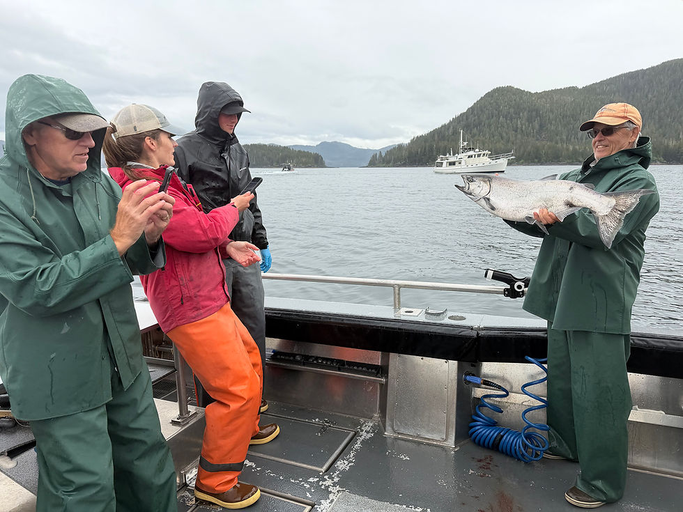 Salmon Strike Twice During Final Hours of Daily Fishing Trips in Sitka
