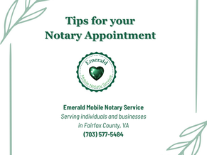 Tips for your Notary Appointment