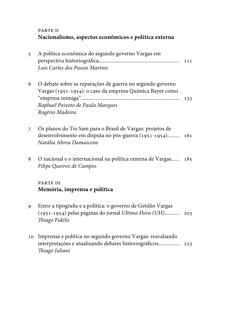 Miniatura: Segundo Governo Vargas: História & historiografia