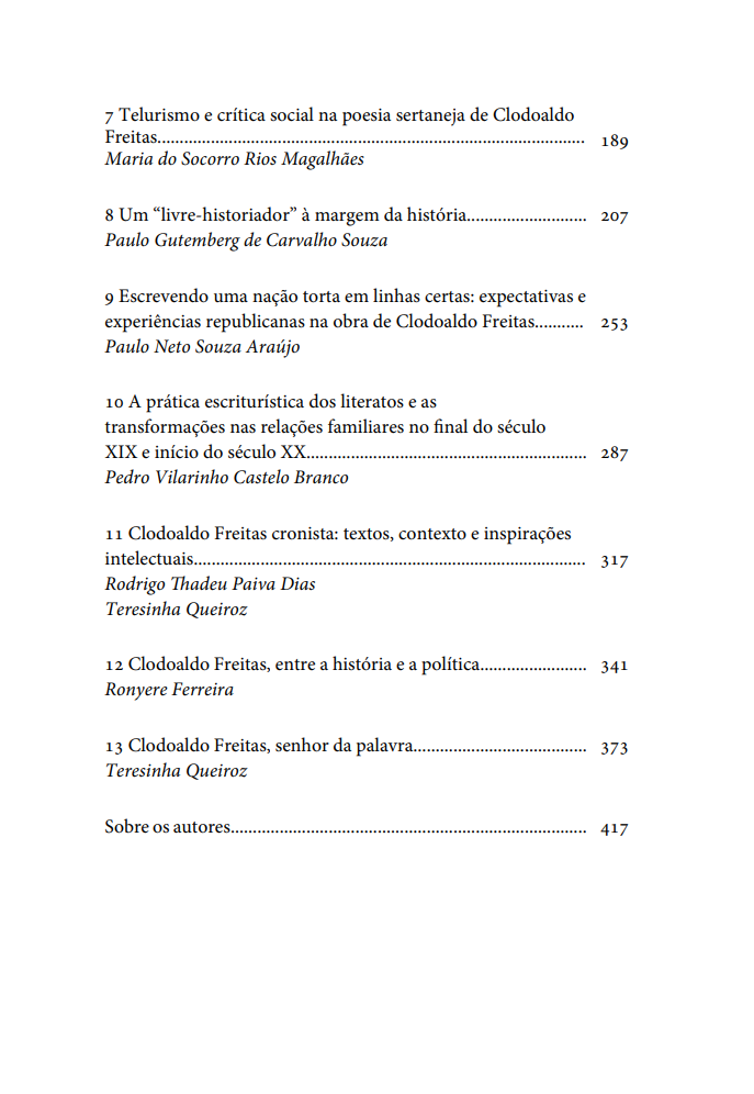 Miniatura: Um senhor da palavra: estudos sobre a obra de Clodoaldo Freitas