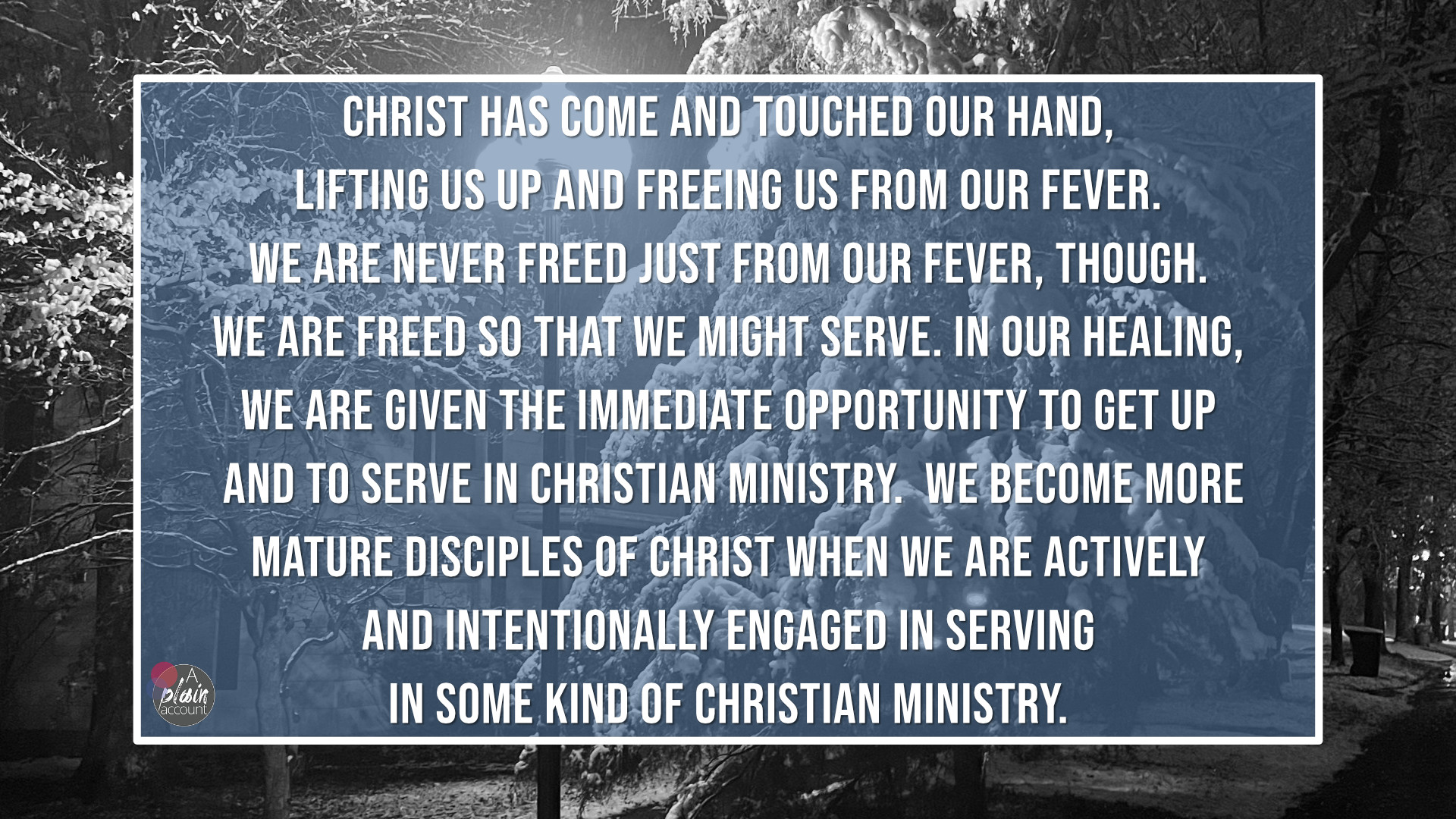 Disc. Mark 1:29-39